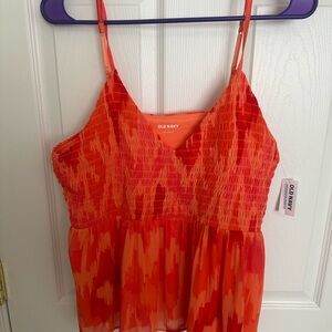 Old Navy Red and Orange Sleeveless Top